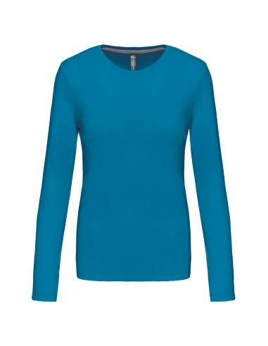 KAR-K383-LADIES' LONG-SLEEVED CREW NECK T-SHIRT