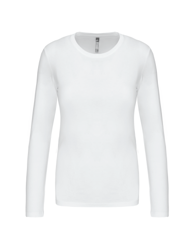 KAR-K383-LADIES' LONG-SLEEVED CREW NECK T-SHIRT