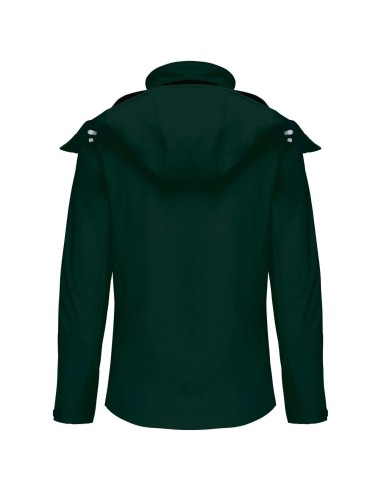 KAR-K414-LADIES' DETACHABLE HOODED SOFTSHELL JACKET