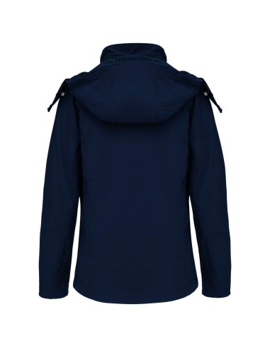 KAR-K414-LADIES' DETACHABLE HOODED SOFTSHELL JACKET