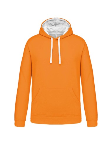 KAR-K446-MEN'S CONTRAST HOODED SWEATSHIRT