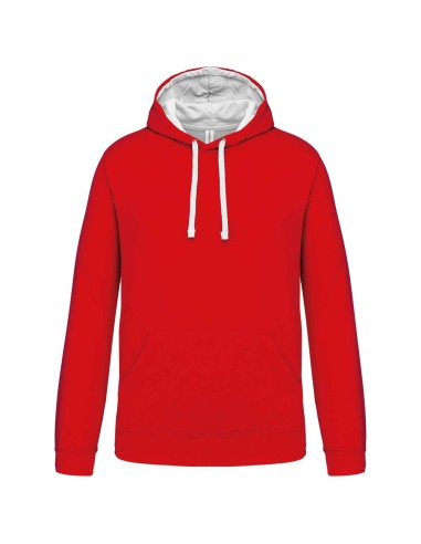 KAR-K446-MEN'S CONTRAST HOODED SWEATSHIRT
