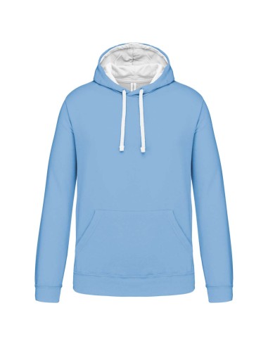 KAR-K446-MEN'S CONTRAST HOODED SWEATSHIRT