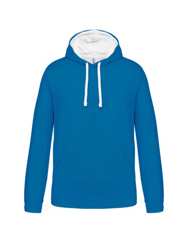 KAR-K446-MEN'S CONTRAST HOODED SWEATSHIRT