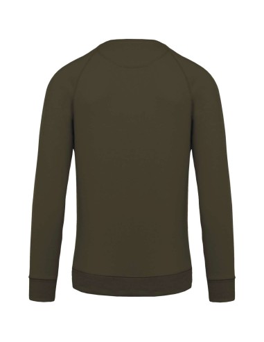 KAR-K480-MEN'S ORGANIC COTTON CREW NECK RAGLAN SLEEVE SWEATSHIRT