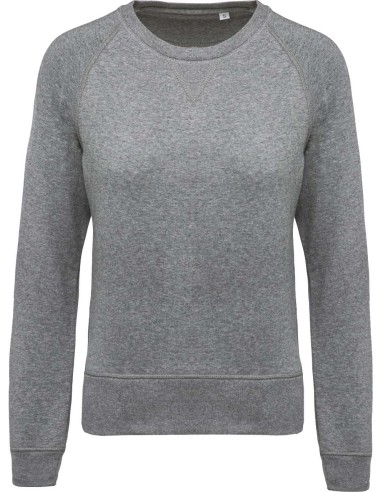 KAR-K481-LADIES’ ORGANIC COTTON CREW NECK RAGLAN SLEEVE SWEATSHIRT