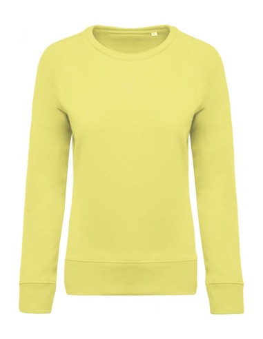 KAR-K481-LADIES’ ORGANIC COTTON CREW NECK RAGLAN SLEEVE SWEATSHIRT
