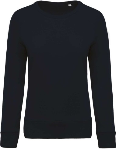 KAR-K481-LADIES’ ORGANIC COTTON CREW NECK RAGLAN SLEEVE SWEATSHIRT