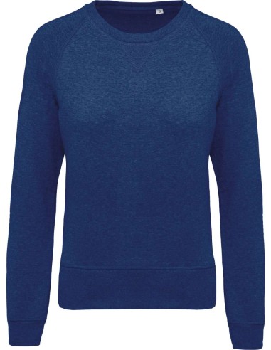 KAR-K481-LADIES’ ORGANIC COTTON CREW NECK RAGLAN SLEEVE SWEATSHIRT