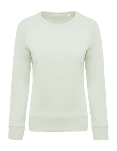 KAR-K481-LADIES’ ORGANIC COTTON CREW NECK RAGLAN SLEEVE SWEATSHIRT
