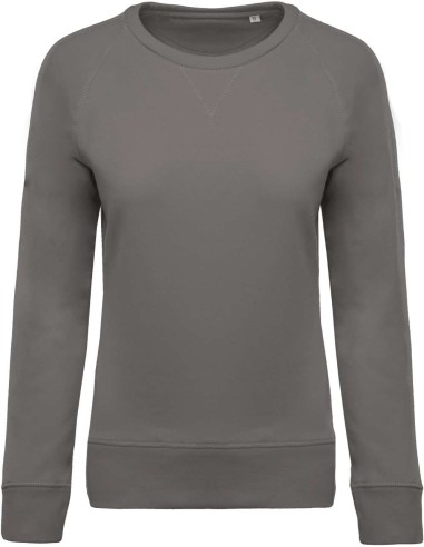 KAR-K481-LADIES’ ORGANIC COTTON CREW NECK RAGLAN SLEEVE SWEATSHIRT