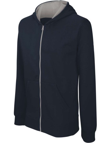 KAR-K486-KIDS' FULL ZIP HOODED SWEATSHIRT