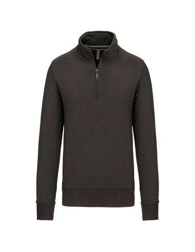 KAR-K487-ZIPPED NECK SWEATSHIRT