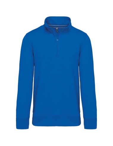 KAR-K487-ZIPPED NECK SWEATSHIRT