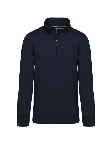 KAR-K487-ZIPPED NECK SWEATSHIRT