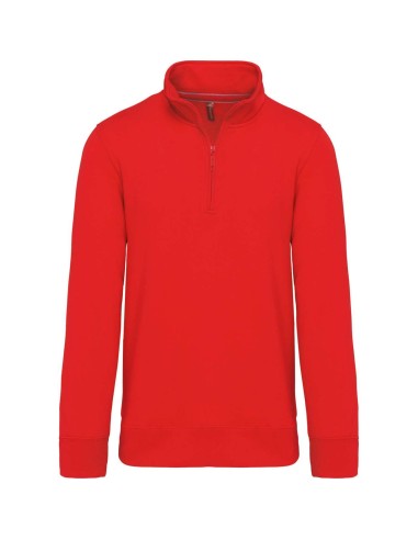 KAR-K487-ZIPPED NECK SWEATSHIRT