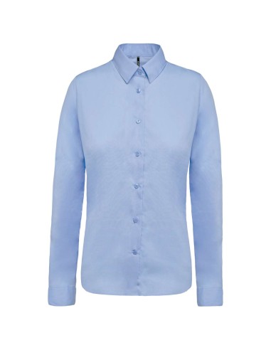 KAR-K510-LADIES’ LONG-SLEEVED COTTON POPLIN SHIRT