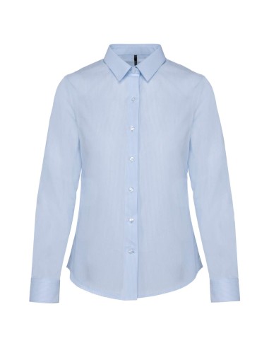 KAR-K510-LADIES’ LONG-SLEEVED COTTON POPLIN SHIRT