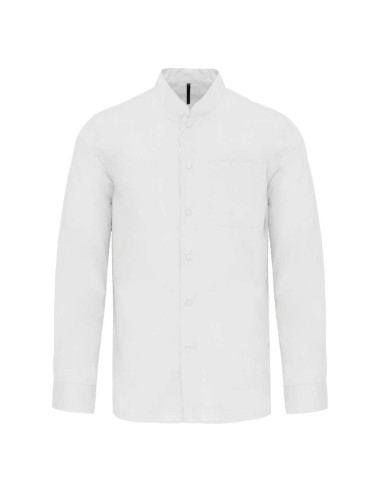 KAR-K515-MEN'S LONG-SLEEVED MANDARIN COLLAR SHIRT