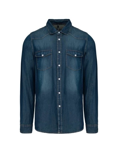 KAR-K519-Chemise denim manches longues
