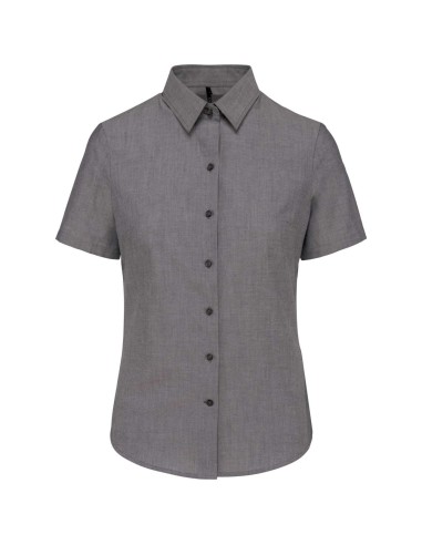 KAR-K536-LADIES' SHORT-SLEEVED OXFORD SHIRT