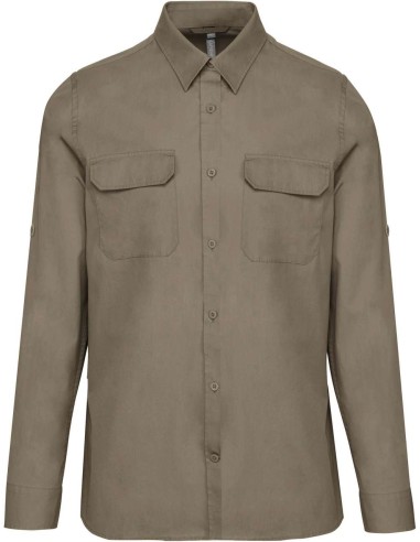 KAR-K590-MEN'S LONG-SLEEVED SAFARI SHIRT
