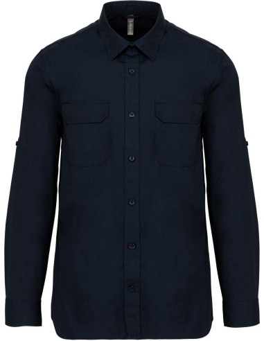 KAR-K590-MEN'S LONG-SLEEVED SAFARI SHIRT