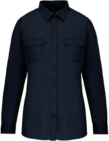 KAR-K591-LADIES' LONG-SLEEVED SAFARI SHIRT