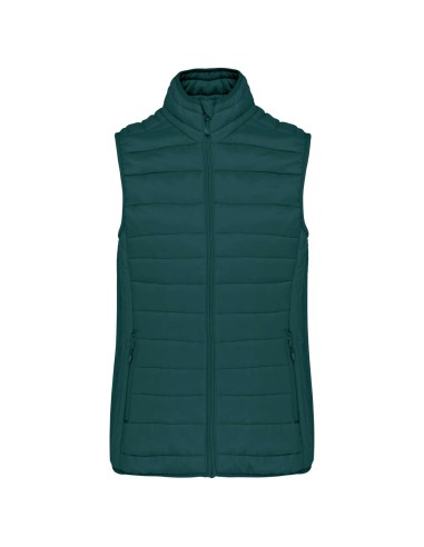 KAR-K6114-LADIES' LIGHTWEIGHT SLEEVELESS FAKE DOWN JACKET