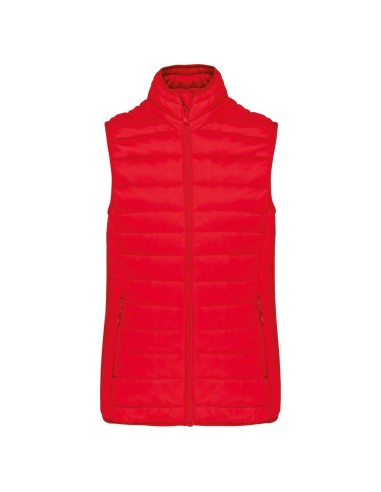 KAR-K6114-LADIES' LIGHTWEIGHT SLEEVELESS FAKE DOWN JACKET
