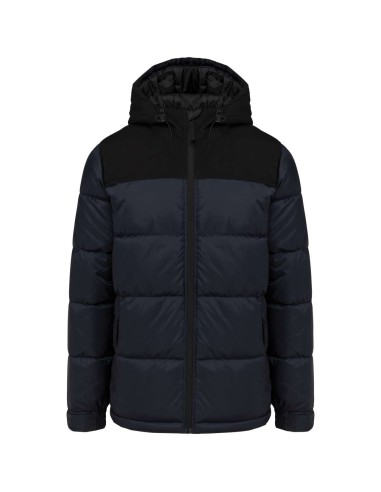 KAR-K6163-UNISEX BI-TONE PADDED JACKET WITH HOOD