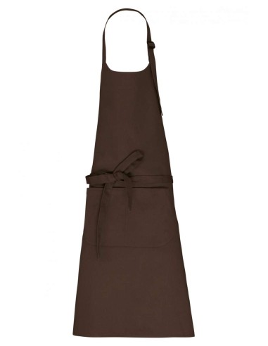 KAR-K8007-APRON WITH POCKET IN ORGANIC COTTON