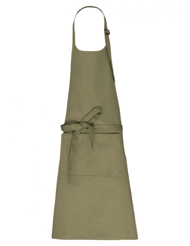 KAR-K8007-APRON WITH POCKET IN ORGANIC COTTON