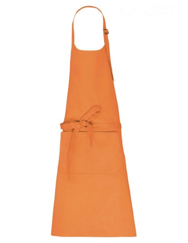 KAR-K8007-APRON WITH POCKET IN ORGANIC COTTON