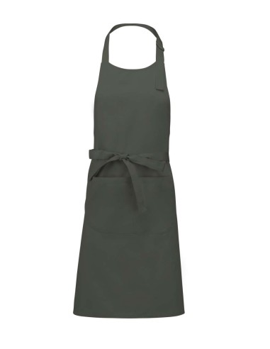 KAR-K885-COTTON APRON WITH POCKET