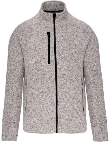 KAR-K9106-MEN'S FULL ZIP HEATHER JACKET