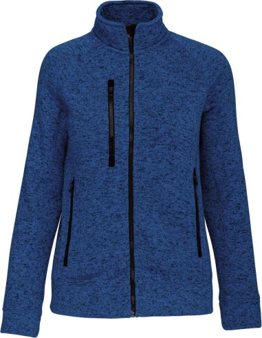 KAR-K9107-LADIES' FULL ZIP HEATHER JACKET