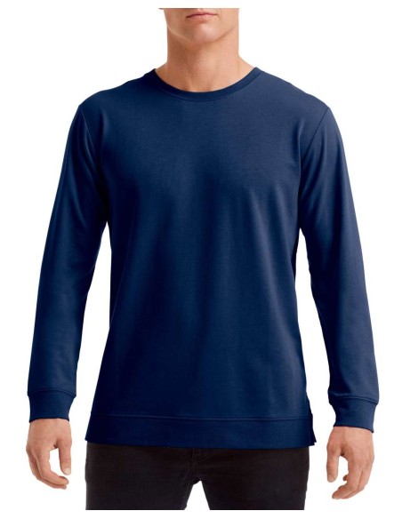 A-AN73000-UNISEX LIGHT TERRY CREW