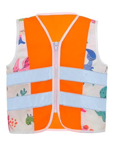 KOR-ACTDIN-Childrens Safety Vest Action Dinosaurs CO² Neutral