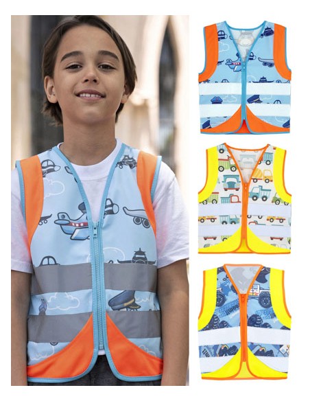KOR-ACTVEH-Childrens Safety Vest Action Vehicle Fun CO² Neutral