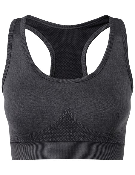 T-TR216-Brassière femme TriDri® sans couture. Aspect denim.
