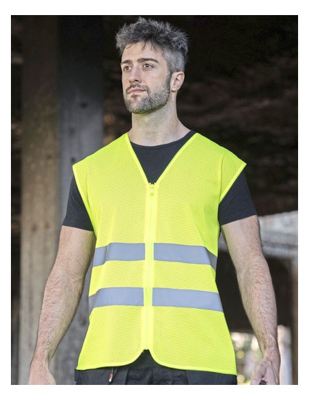 KOR-KXCMZ-Comfort Mesh Safety Vest Rhodes CO² Neutral