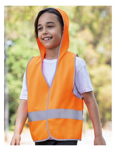 KOR-KXKWH-Kids Hooded Hi-Vis Safety Vest Odense