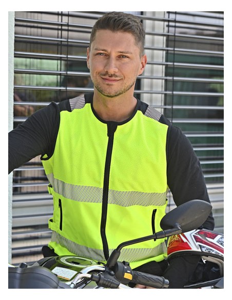 KOR-KXMMOTO-Hi-Vis Mesh Motorcycle Safety Vest Naxos