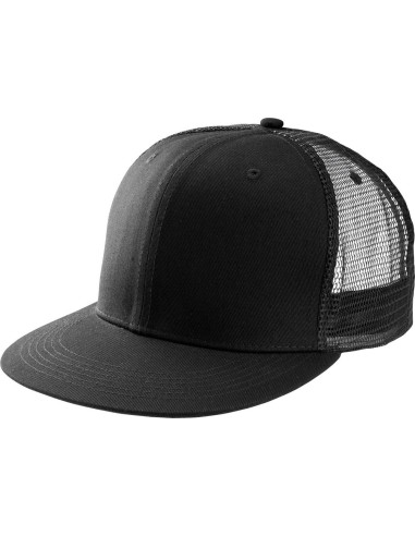 KUP-KP113-TRUCKER FLAT PEAK CAP - 6 PANELS