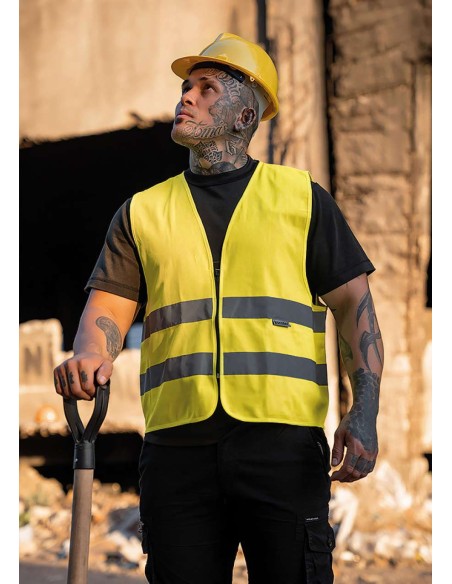 KOR-KXRX217-SAFETY VEST WITH ZIPPER "COLOGNE"