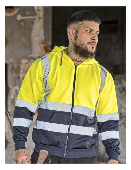 KOR-KXZHO-Hi-Vis Workwear Hooded Sweat-Jacket Galway