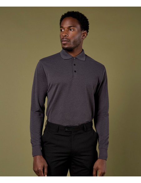 KUS-KK430-Mens Classic Fit Long Sleeve Polo Shirt