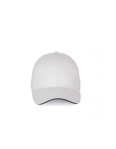 KUP-KP185-CAP WITH CONTRASTING SANDWICH PEAK - 6 PANELS