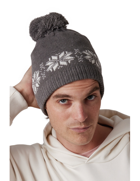 KUP-KP540-FAIR ISLE KNIT BEANIE